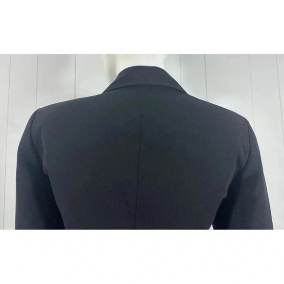 Le suit Women’s black lined blazer 3 button pleated Jacket Career Sz 2 Petite - Picture 5 of 7